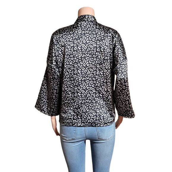 Sincerely Jules  open front animal print shirt S - Picture 5 of 5